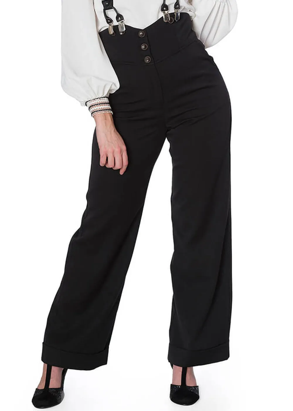 Banned Girl Boss 40's Trousers Black