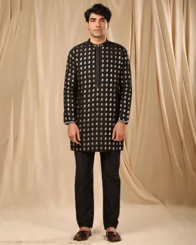 Black Wallflower Kurta Set