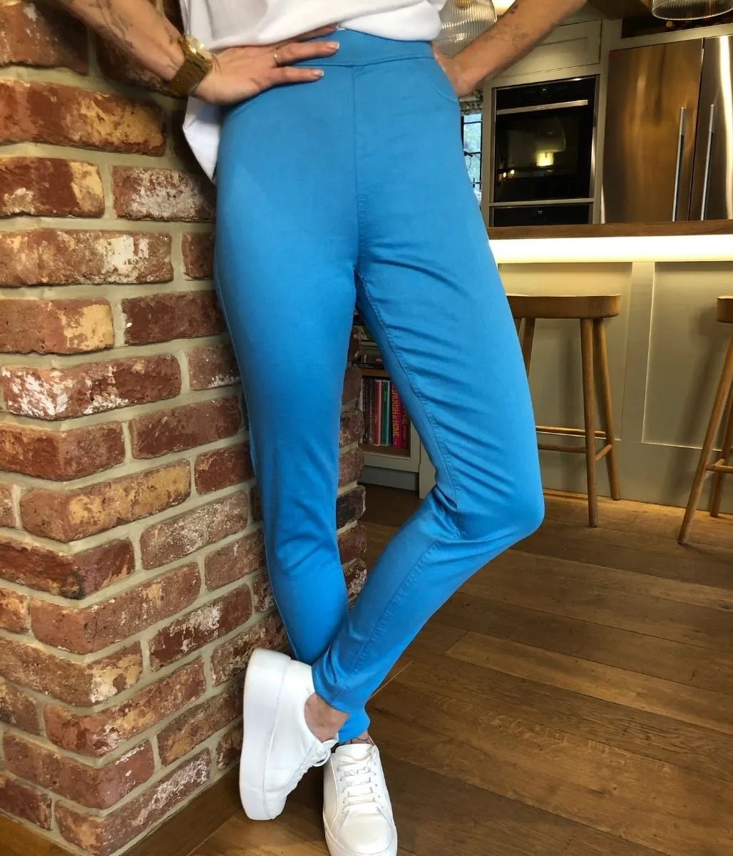 Blue High Waisted Jeggings