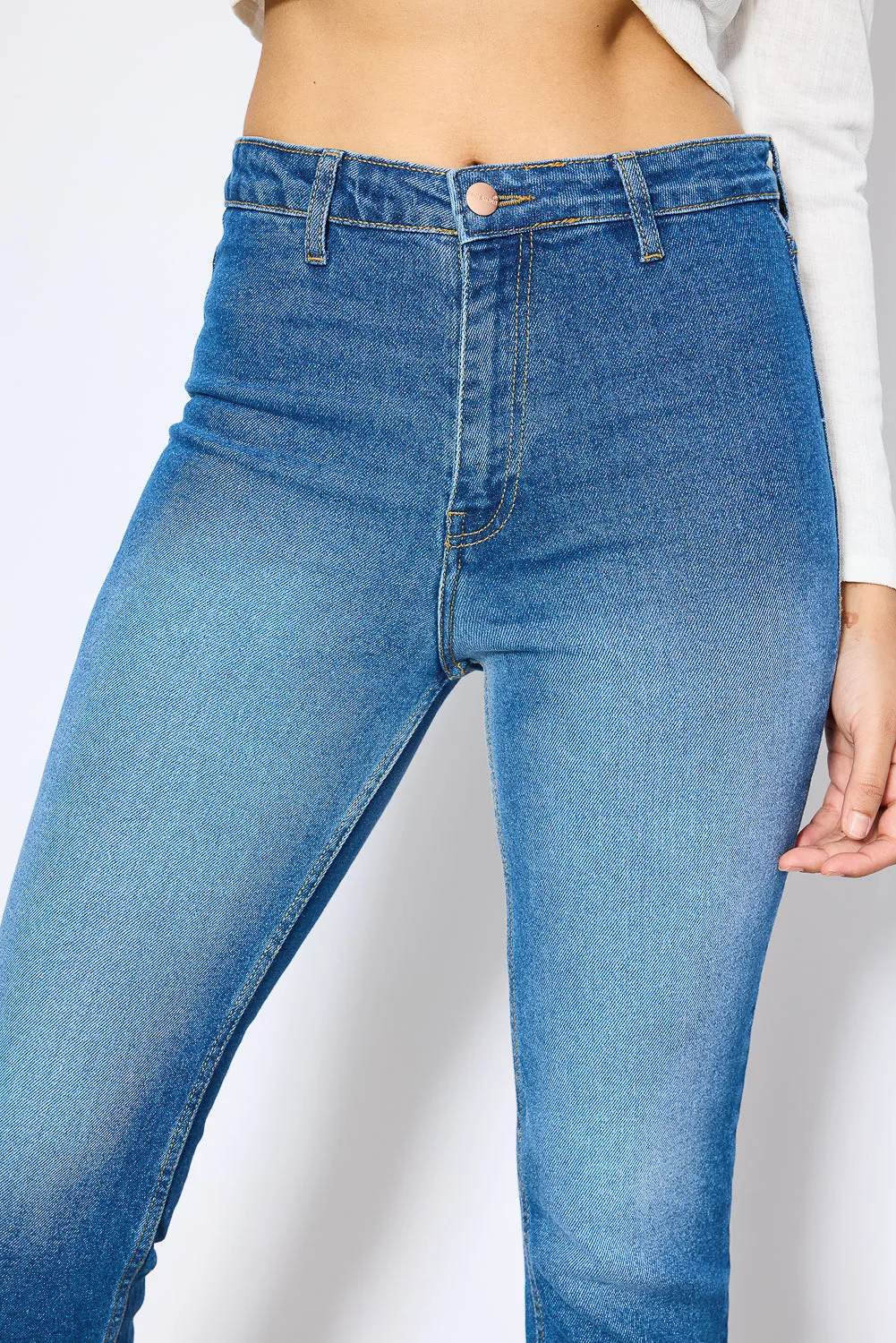 Blue Mini Flare Jeans