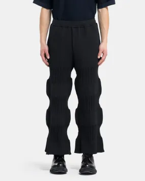 CFCL Fluted Straight Pants in Black