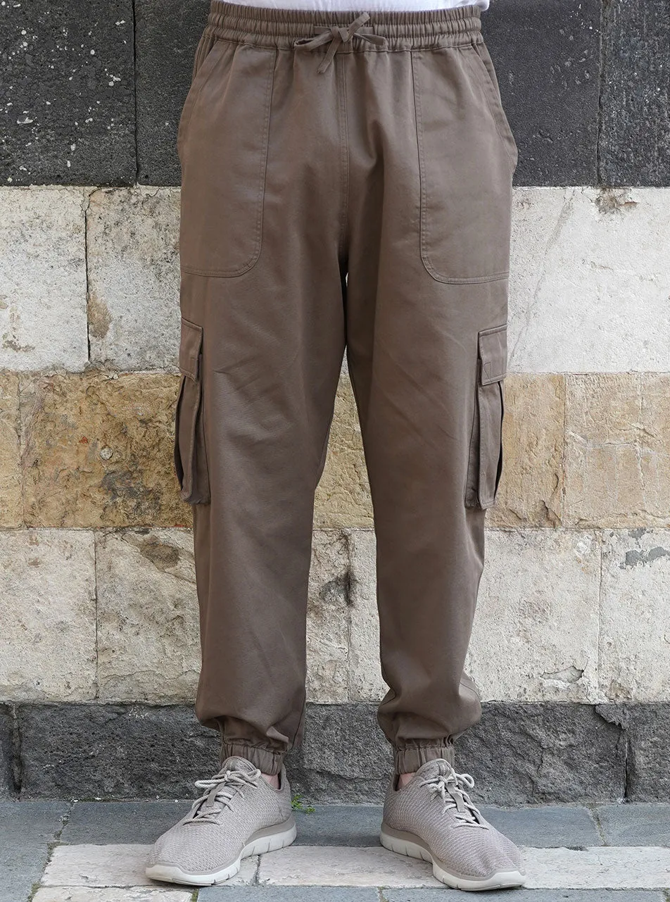 Cotton Twill Cargo Trousers