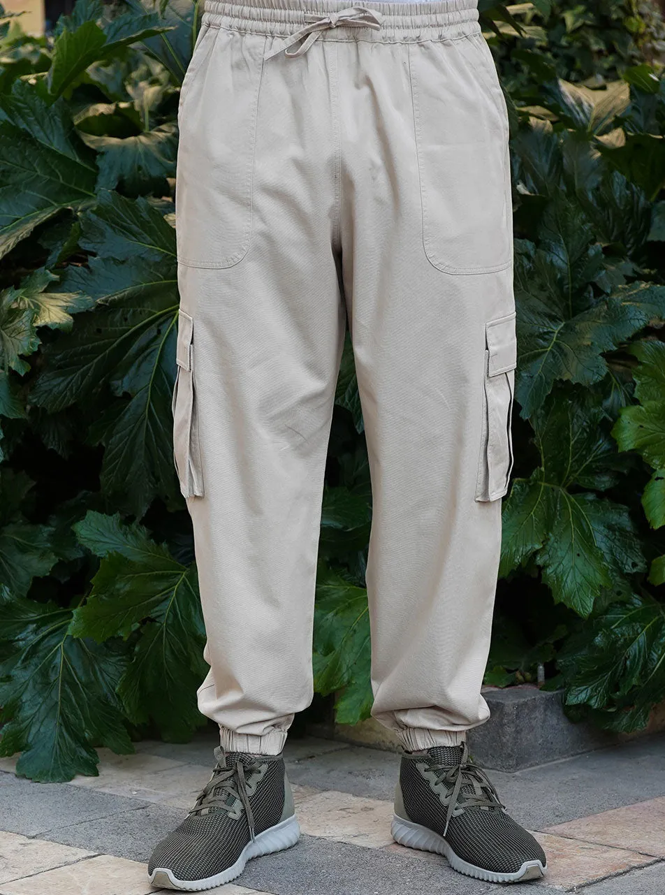 Cotton Twill Cargo Trousers