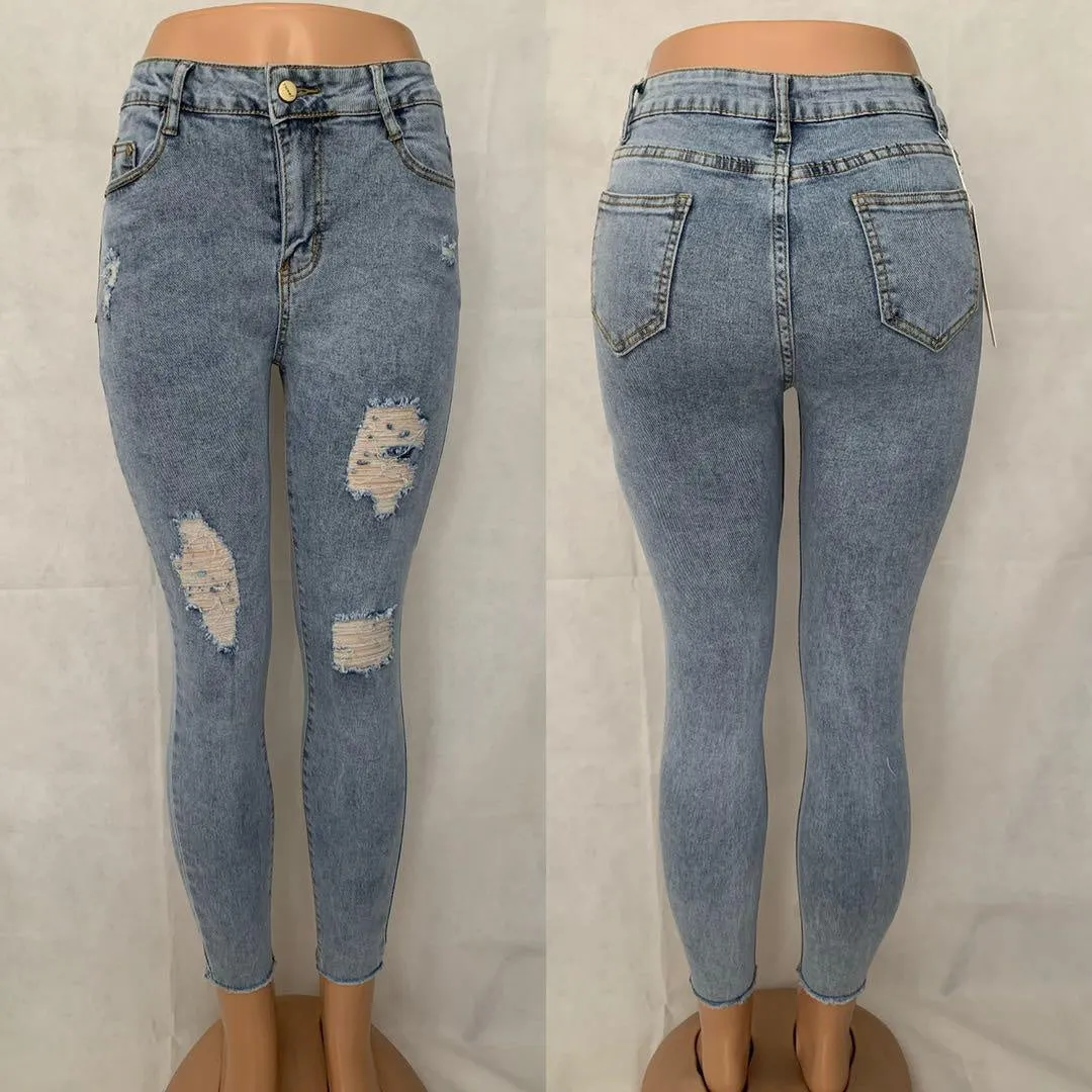 Distressed High Waisted jeans