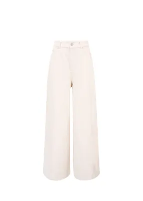 FRNCH Agatha Cotton Cream Trouser