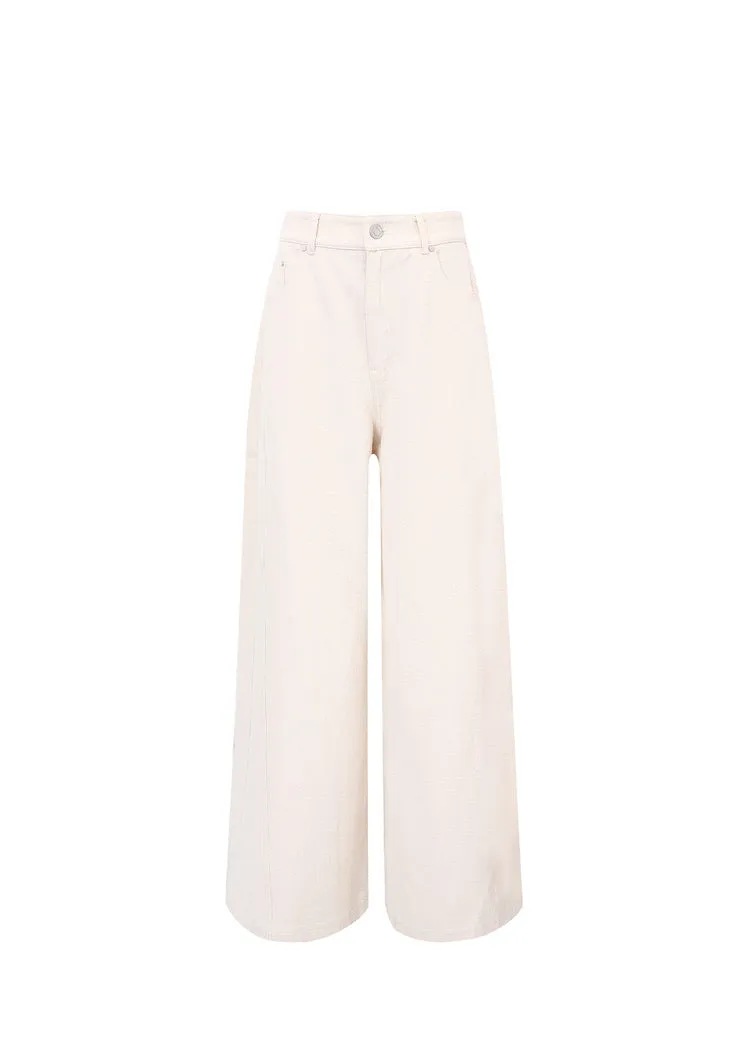 FRNCH Agatha Cotton Cream Trouser