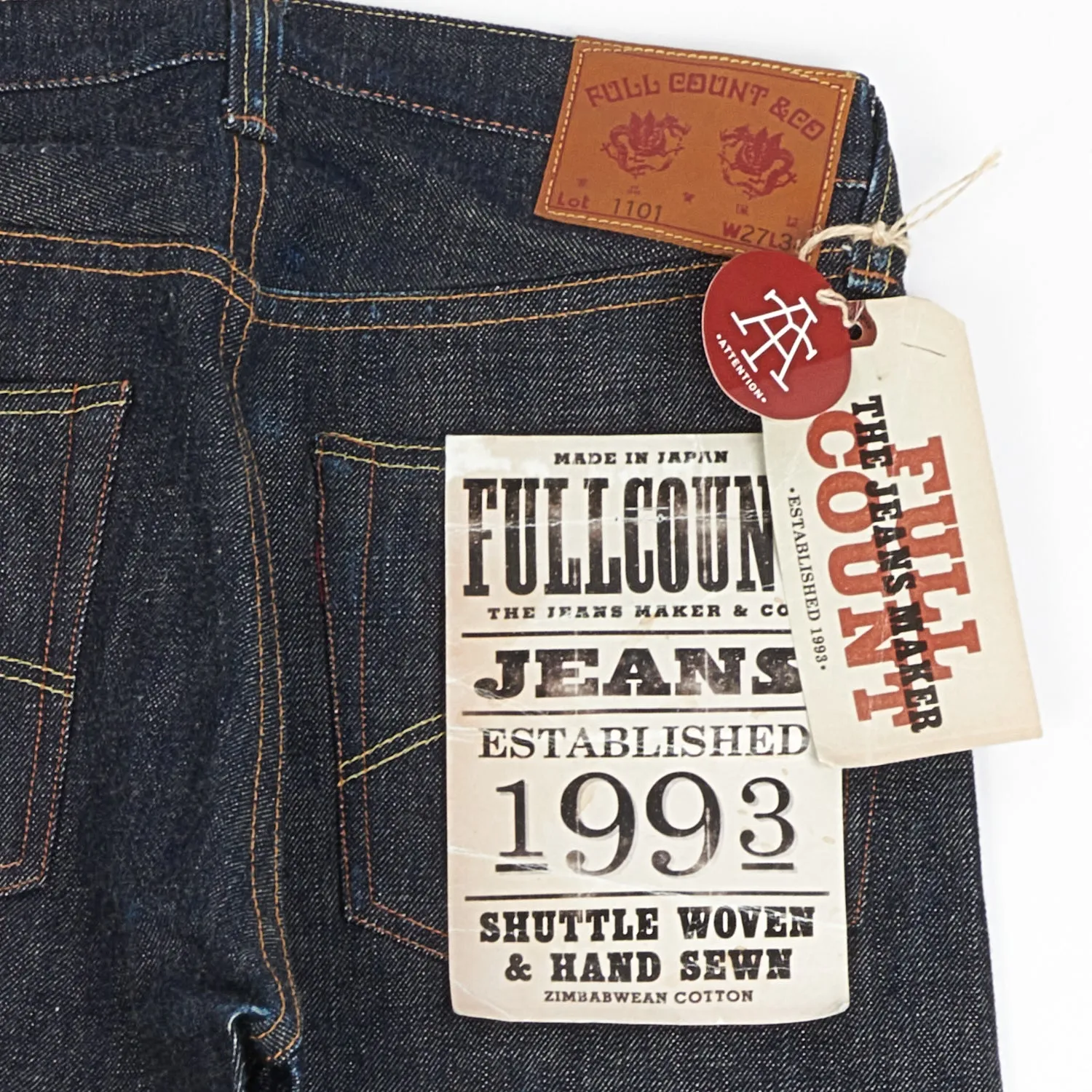 Full Count 1101 13.7oz Loose Straight Jean - Raw