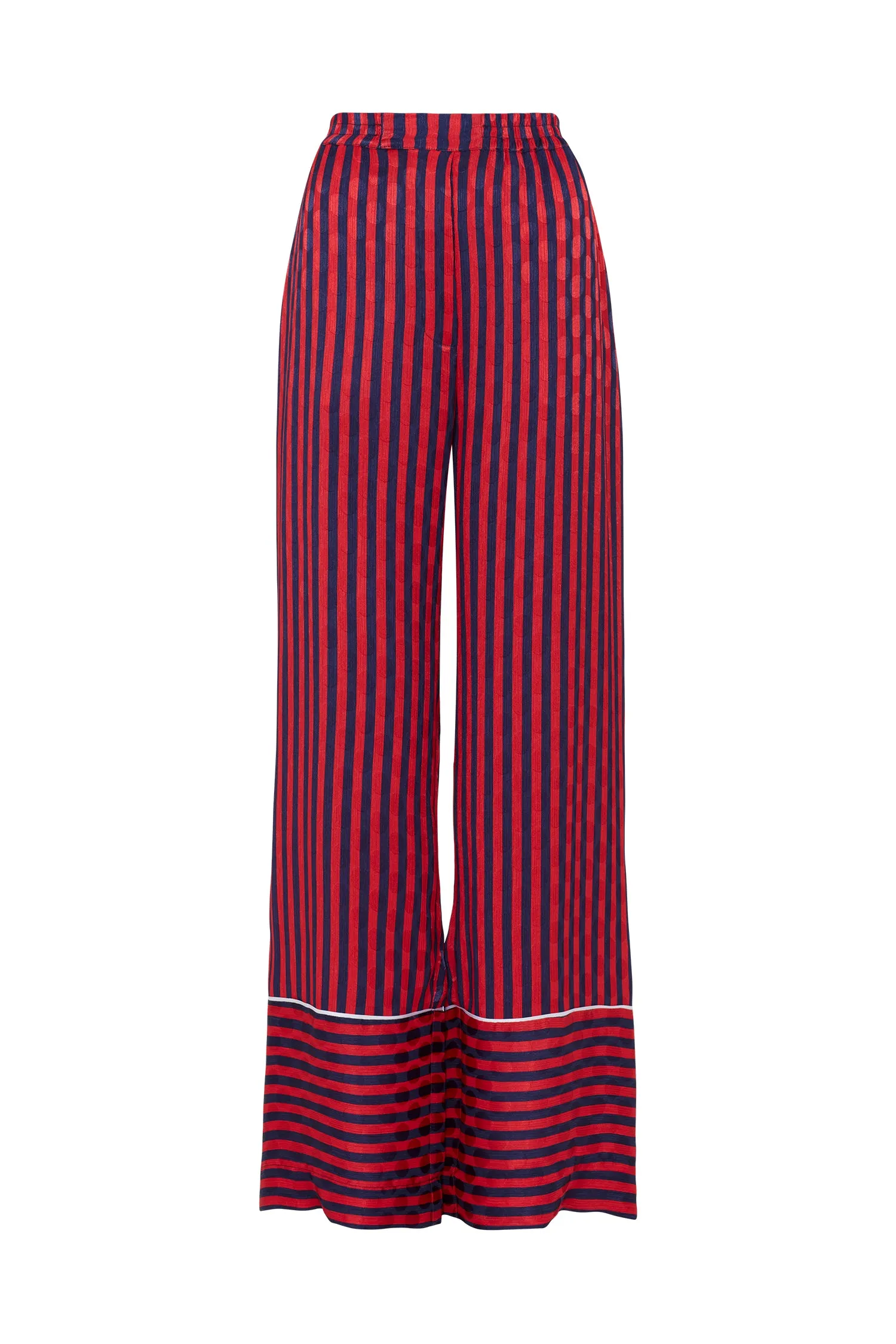 House of Holland Red & Navy Stripe Pyjama Style Trousers