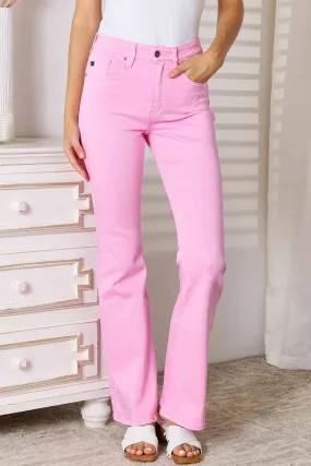 Kancan High Rise Bootcut Pink Jeans