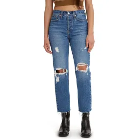 Levi's Wedgie Straight Indigo Distressed