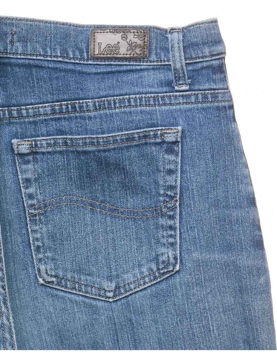 Medium Wash Straight-Leg Lee Jeans - W34 L33