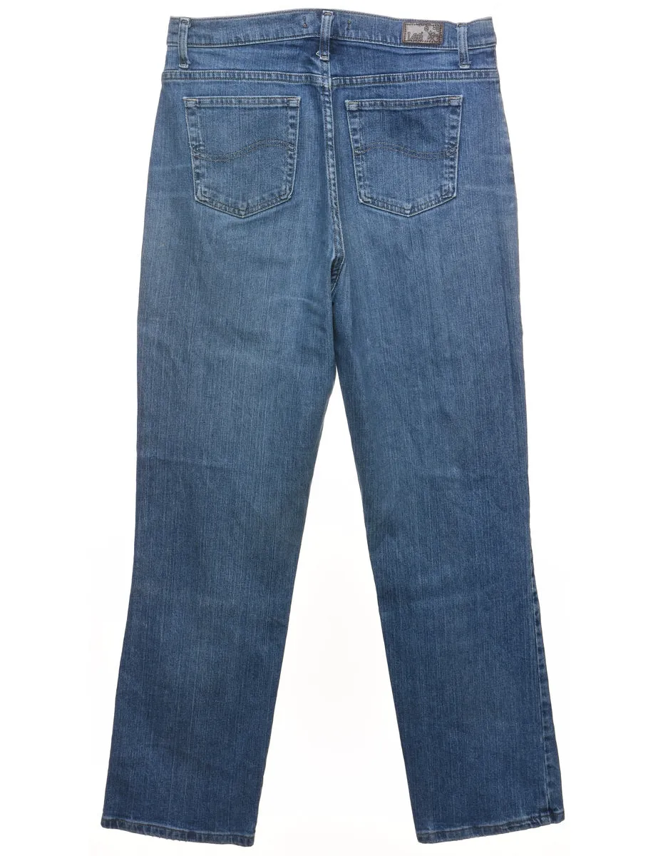 Medium Wash Straight-Leg Lee Jeans - W34 L33