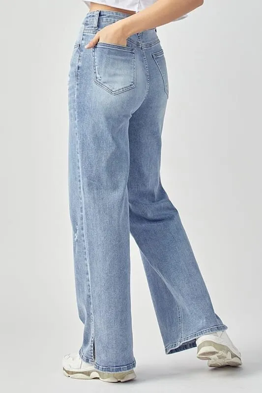 Split Hem Jeans - Bella Chic