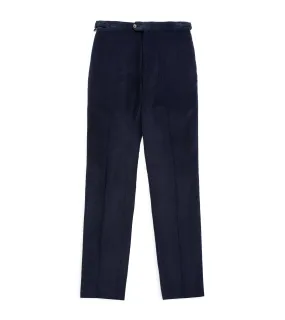 Trunk Wigmore Fine Cotton Corduroy Suit Trousers: Navy